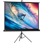 84-inch projection screen with adjustable height tripod stand, 4K HD 4:3 screen, indoor/outdoor use