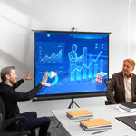 84-inch projection screen with adjustable height tripod stand, 4K HD 4:3 screen, indoor/outdoor use