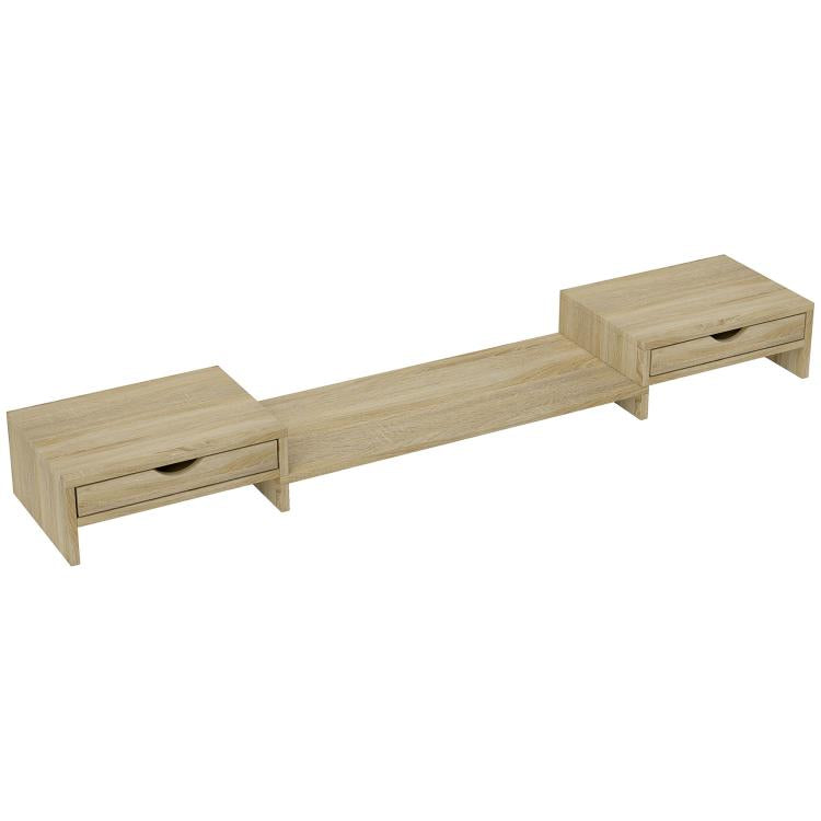 Supporto monitor da scrivania regolabile 60-116 cm con cassetti - immagine 12