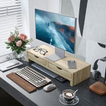 Supporto monitor da scrivania regolabile 60-116 cm con cassetti - immagine 4
