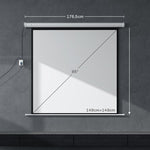 85-inch motorized projection screen, 4K HD electric, wall or ceiling mount, control panel and remote control