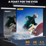 85-inch motorized projection screen, 4K HD electric, wall or ceiling mount, control panel and remote control