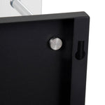 Wall-mounted/recessed bioethanol fireplace, 0.9 L burner, approx. 3-hour burn time, 60W x 22D x 40H cm, black.