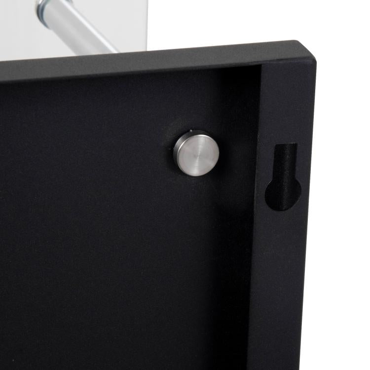 Wall-mounted/recessed bioethanol fireplace, 0.9 L burner, approx. 3-hour burn time, 60W x 22D x 40H cm, black.