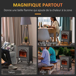 Freestanding bioethanol fireplace with 1.2 L tank, approx. 3-hour burn time, 25 m2 coverage, 41 x 25 x 54 cm