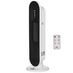 Fan Heater with 24-Hour Timer, 2000W, 2 Modes, Oscillation, Metal (White + Black)