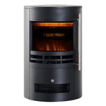 Electric fireplace with heater, electric fireplace with LED flame effect, 900/2000W decorative fireplace, electric fireplace stove, black