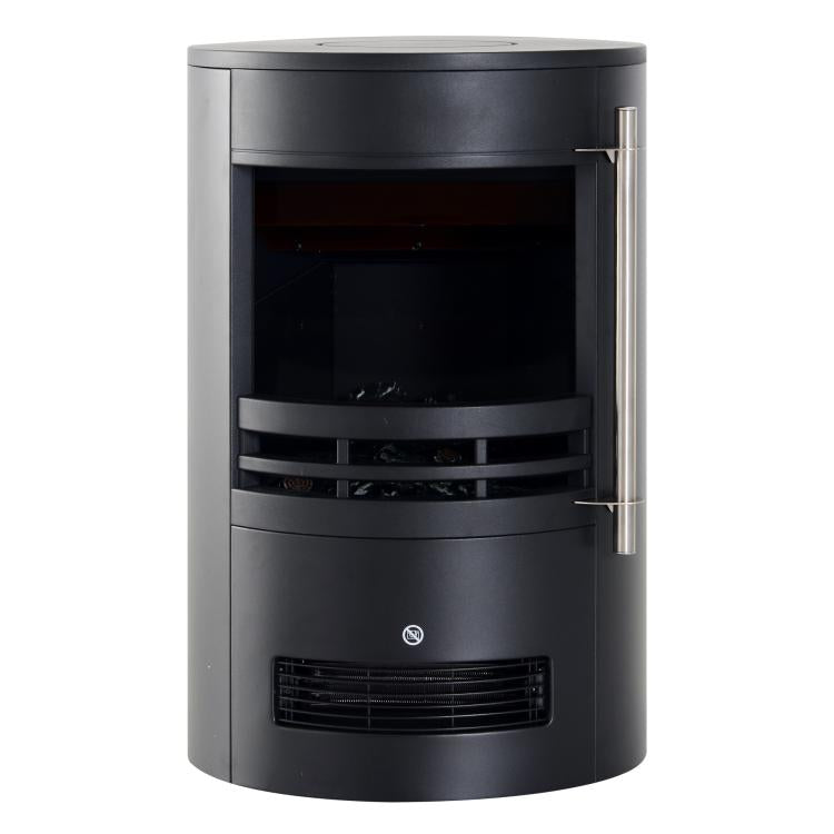 Electric fireplace with heater, electric fireplace with LED flame effect, 900/2000W decorative fireplace, electric fireplace stove, black