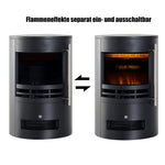 Electric fireplace with heater, electric fireplace with LED flame effect, 900/2000W decorative fireplace, electric fireplace stove, black