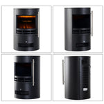 Electric fireplace with heater, electric fireplace with LED flame effect, 900/2000W decorative fireplace, electric fireplace stove, black