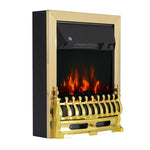 Electric fireplace with heater, electric fireplace with LED flame effect, 1000/2000W decorative fireplace, electric fireplace stove, gold