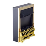 Electric fireplace with heater, electric fireplace with LED flame effect, 1000/2000W decorative fireplace, electric fireplace stove, gold