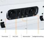 Electric fireplace with heater, electric fireplace with LED flame effect, 950/1850W decorative fireplace, electric fireplace with overheat protection, white.