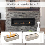 Ethanol Fireplace – Bio-Ethanol Burner – 3 Burner Boxes (1L, 3-Hour Burn Time) – 2000W – Smokeless – Wall-Mounted – Steel & Tempered Glass – Black – 120 x 15 x 40 cm