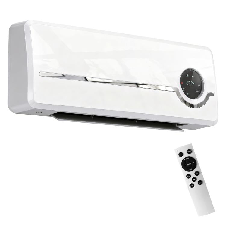 Wall-Mounted Fan Heater – 2000W Ceramic Wall Heater with Fan, Remote Control, 2 Heating Modes, LED Display