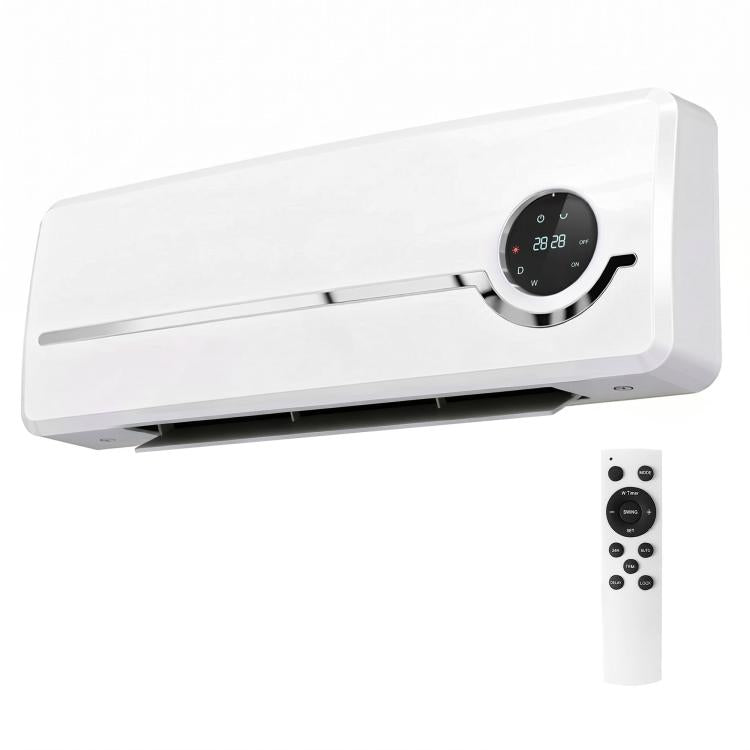 Wall-Mounted Fan Heater – 2000W Ceramic Wall Heater with Fan, Remote Control, 2 Heating Modes, LED Display