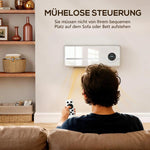 Wall-Mounted Fan Heater – 2000W Ceramic Wall Heater with Fan, Remote Control, 2 Heating Modes, LED Display