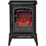 Electric Fireplace with Flame Effect, 1000/2000W Electric Fireplace with Adjustable Temperature and Overheat Protection, 20–25 m2 Coverage, 39 x 24 x 56.5 cm, Black