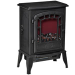 Electric Fireplace with Flame Effect, 1000/2000W Electric Fireplace with Adjustable Temperature and Overheat Protection, 20–25 m2 Coverage, 39 x 24 x 56.5 cm, Black