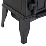 Freestanding Electric Fireplace (1000W/2000W) with Adjustable Flame Brightness, Adjustable Temperature, and Overheat Protection – 39x23x56.5cm, Black