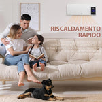 Wall-Mounted Oscillating Fan Heater with 12-Hour Timer and 2 Heating Modes, 54.5x12x21.5 cm, White