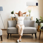 Wall-Mounted Oscillating Fan Heater with 12-Hour Timer and 2 Heating Modes, 54.5x12x21.5 cm, White