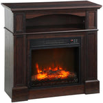 Electric fireplace with LED flame effect, adjustable brightness, and remote control - 1800 W - 80.5 x 32.3 x 80.5 cm
