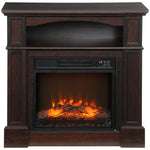 Electric fireplace with LED flame effect, adjustable brightness, and remote control - 1800 W - 80.5 x 32.3 x 80.5 cm