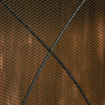 Folding Fireplace Screen, 3 Panels with Hinges and Decorative Metal Frame, 108x24x76 cm, Black
