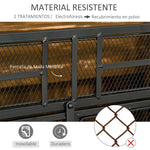 Foldable 3-Panel Fireplace Screen with Double Doors and Feet, 120 x 11.5 x 79 cm, Black