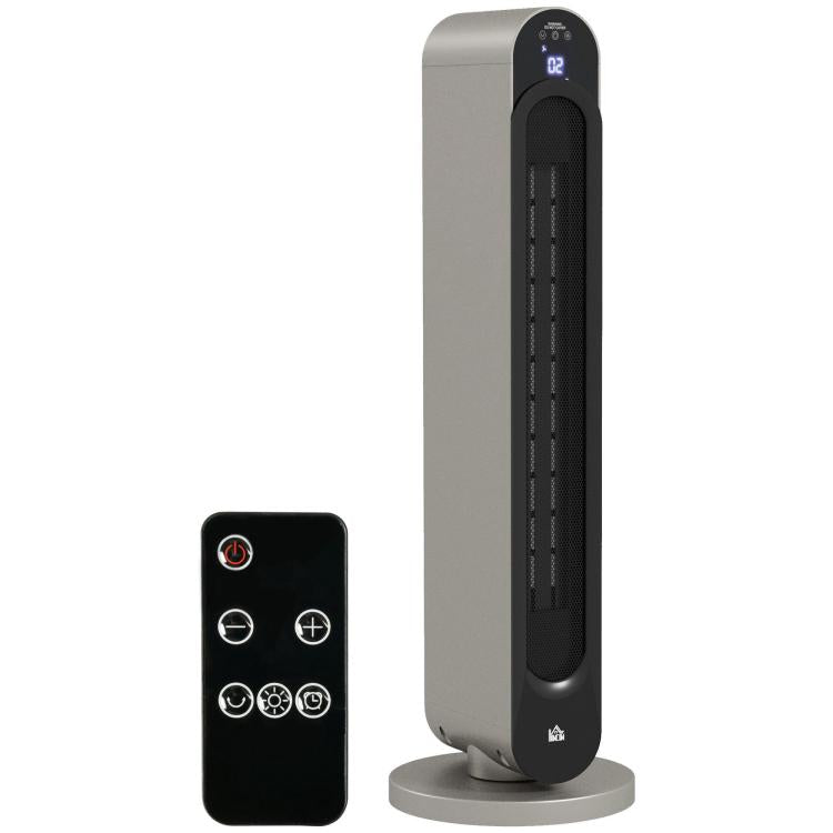 Oscillating fan heater 1100/2200 W – mini PTC ceramic heater – remote control included – supplemental heater