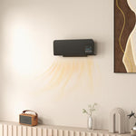 Wall-mounted PTC ceramic fan heater – 1000 W / 2000 W, oscillation, timer, with remote control – Black