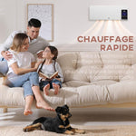 Wall-mounted PTC ceramic fan heater – 1000 W / 2000 W, oscillation, timer, with remote control – White