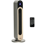 Oscillating fan heater 1100/2200 W – mini PTC ceramic heater – remote control included – black supplemental heater