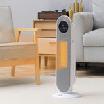 Portable Heater – Oscillating Ceramic Fan Heater (15–40°C) with Remote Control, 1300/2000W, 21 x 21 x 63.5 cm
