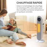 Portable Heater – Oscillating Ceramic Fan Heater (15–40°C) with Remote Control, 1300/2000W, 21 x 21 x 63.5 cm
