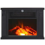 Contemporary-Style Electric Stove with Flame Effect and Thermostat (600–1200 W) – Black