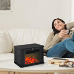 Contemporary-Style Electric Stove with Flame Effect and Thermostat (600–1200 W) – Black