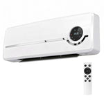 2000W Wall-Mounted Low-Energy Electric Heater with 3 Modes, LED Display, Thermostat, Timer, and Oscillation – White