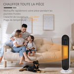 1200/2000W oscillating fan heater – mini PTC ceramic heater – remote control included – supplemental heater