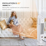 1200/2000W oscillating fan heater – mini PTC ceramic heater – remote control included – supplemental heater