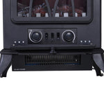 Electric fireplace with heater, electric fireplace with LED flame effect, 1000/2000W decorative fireplace, electric fireplace stove, black