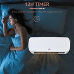2000W Wall-Mounted Fan Heater with Remote Control, 2 Heating Modes, LED Display, and 12-Hour Timer for Bathrooms