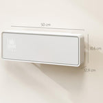 Wall-mounted 2000W ceramic electric heater, fan, thermostat, timer, remote control, glass panel, white