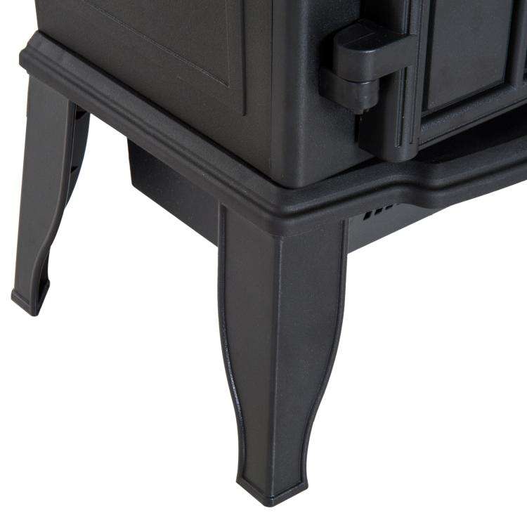 Freestanding electric fireplace 1000/2000 W, decorative faux fireplace with LED flame effect, overheat protection, coverage area 15–30 m2, black