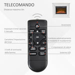 Electric Fireplace with Realistic Flame Effect and Wooden Surround, Electric Fireplace with Thermostat, Overheat Protection, Timer, and Remote Control, 1000W/2000W, 98x27.5x80cm, White