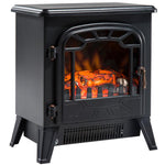 Electric Fireplace with Adjustable Flame Effect, 925W/1850W Electric Fireplace with Adjustable Temperature, Thermostat, Overheat Protection, 36 x 25.5 x 41.5 cm, Black