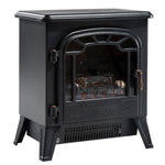 Electric Fireplace with Adjustable Flame Effect, 925W/1850W Electric Fireplace with Adjustable Temperature, Thermostat, Overheat Protection, 36 x 25.5 x 41.5 cm, Black