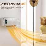 2000W Electric Wall Heater with 3 Modes, LED Display, Thermostat, Timer and Oscillation, White