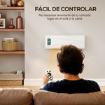2000W Electric Wall Heater with 3 Modes, LED Display, Thermostat, Timer and Oscillation, White